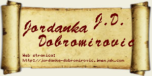 Jordanka Dobromirović vizit kartica
